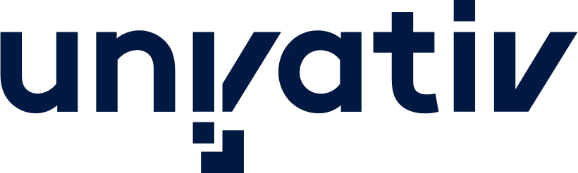 Univativ Logo in dunkelblauer Schrift